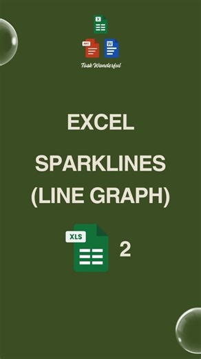 Sparklines (line graph) #sparklines #excel #microsoftexcel #exceltips #training #tipsandtricks