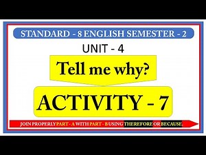 Std 8 English sem 2 unit 4 Activity 7