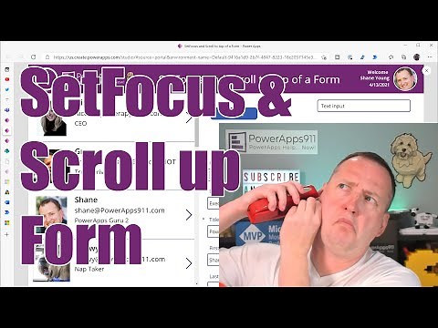 Power Apps SetFocus and Scroll to top of a Form