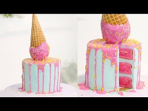 Melting Ice Cream Cake | Ice Cream Drip Cake Recipe | How to Make an Ice Cream Drip Cake Recipe