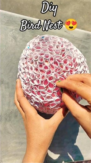 Diy Bird Nest With Thread Spools 🤯 | Aesthetic Home Decor Craft Idea💡#shorts #viral #easy #birdnest