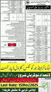 Excise Taxation & Narcotics Control Department Jobs 2025 | How to Apply | Latest Government Jobs