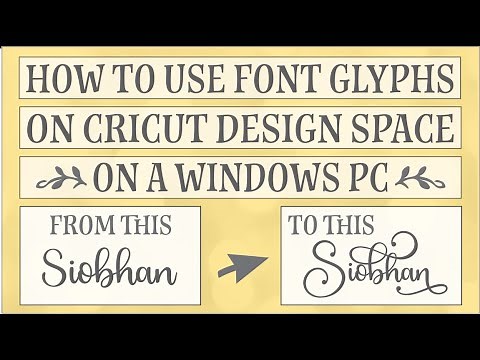How To Use Font Glyphs on a Windows PC ( laptop or Desktop ) in Cricut Design Space. Easy!!
