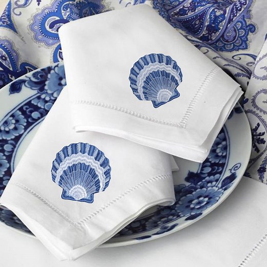 Scallop Sea Shell Machine Embroidery Design: Nautical Chinoiserie Pattern (instant Download, 9 Sizes) - Etsy