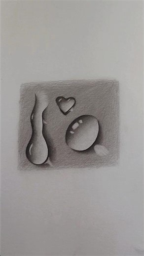 How to Draw Realistic Water Drops💧 | 3D Pencil Drawing #shorts