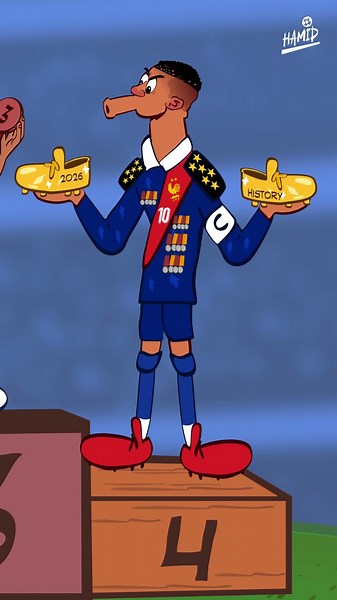 Mbappé: The all-time top scorer in World Cup history and the top scorer of the 2026 World Cup. 😮🔥