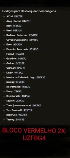 Lego O Hobbit - CÓDIGOS (CHEATS)