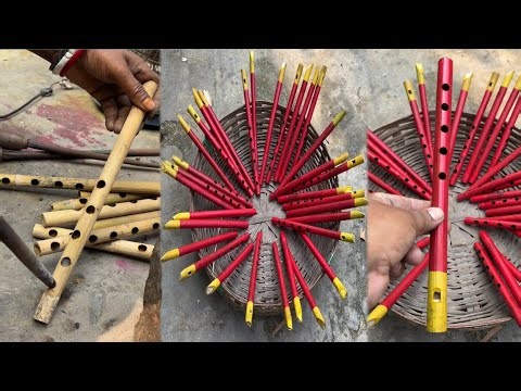 Indian Village Traditional Flute Making Process