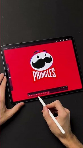 Tricky Pringles logo animation took me 10+ hours to finish 😅 #logoanimation #procreate #pringles