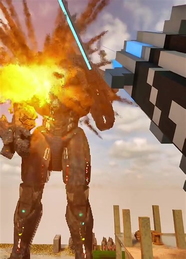 Gipsy Avenger vs Javelin Teardown in a Pacific Rim Minecraft World