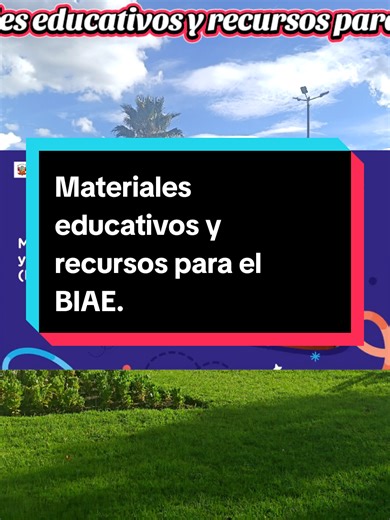 Webinar, materiales educativos y recursos para el BIAE.