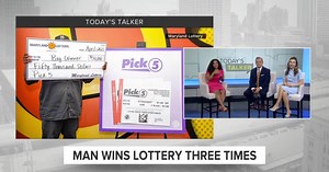 Today's Talker: Man wins his third $50,000 lottery prize in 11 months
