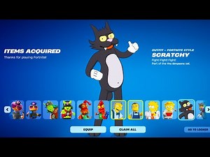 NEW Fortnite X The Simpsons Cosmetics Showcase! (Lisa, Moe, Scratchy + MORE)