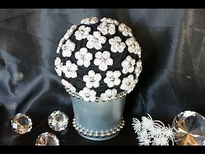 DIY Dekokugel basteln – Blüte basteln – basteln mit Alufolie – how to make a decoration ball