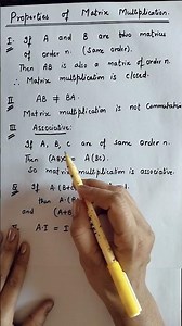 properties of matrix multiplication.