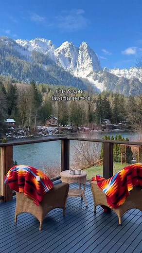 4.5K views · 4.9K reactions | Tis the season for cozy cabin getaways, and this one comes with the dreamiest view of Mount Index. ️@letter_m_house in Gold Bar. Sleeps 10 and is perfect for a family trip or a weekend with friends.✨ | Wandering Backpack | Facebook