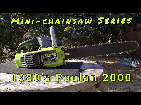 Vintage 1980's Poulan 2000 Chainsaw Runnin and Cuttin