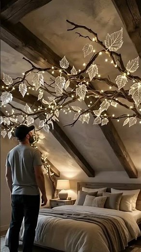 DIY crystal leaves chandelier #craft #crystal #chandelier #diy #craftyideas #home