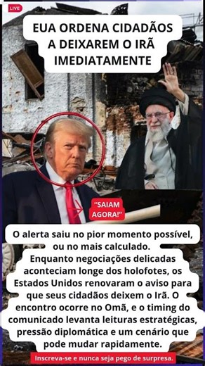 🚨 EUA EMITEM ALERTA NO MEIO DE NEGOCIAÇÕES COM O IRÃ ⚖️💣 #trump #noticias