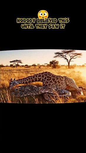 A Sleeping Giraffe and a Giant Python | Real or AI? #shorts