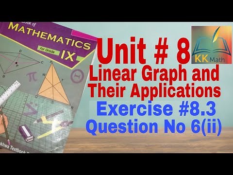 kpk board 9 class math unit 8 Linear Graph and applications Ex 8.3 Question No 6 (ii) @KK Maths
