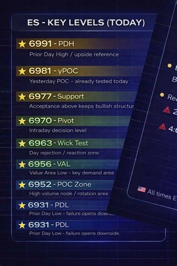 ES Futures (S&P 500) – Key Levels & Scenarios for January 7th