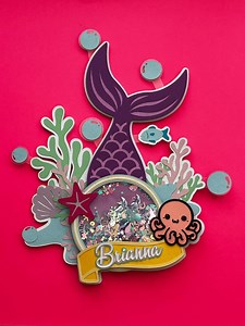 Custom Mermaid Birthday Cake Topper – Shaker Style – Sea Party Decor - Etsy