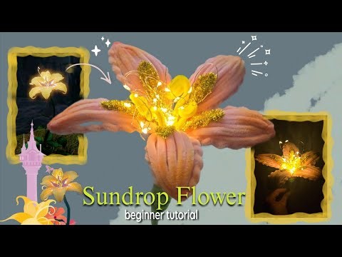PIPE CLEANER FLOWER (beginner tutorial) Rapunzel Sundrop Lily