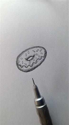 Draw the PERFECT Simple Donut (Easy Tutorial) #foryou #art #shorts #howtodraw #easydrawing #tutorial