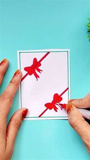 very easy❄️ Christmas greeting card #christmas #2025 #artwithchinu #ytshorts #shorts