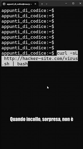 MAI fare Copia-Incolla da Internet! 📋💀 (Ti hackerano così) #shorts