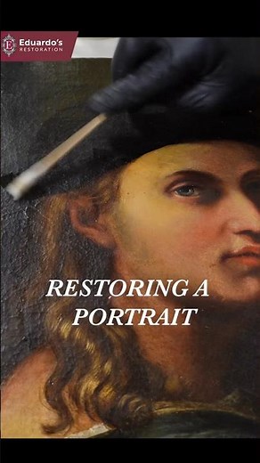Restoring a portrait. satisfying painting restoration Raphael-bindo altoviti