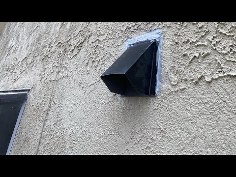 How to install a microwave vent through stucco wall