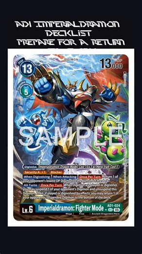 Imperialdramon AD1 Decklist #digimontcg #tcg