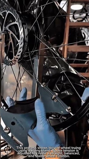 Bicycle Wheel Truing Work Tool Using Precision Truing Stand #worktool
