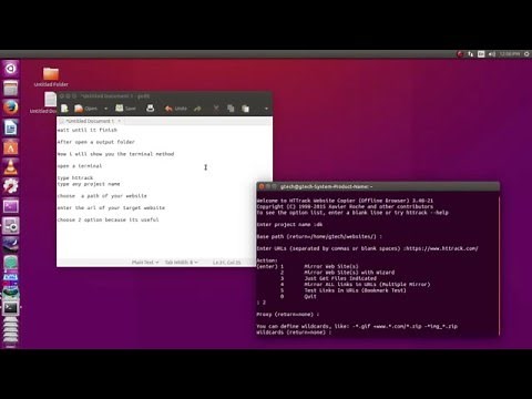 Mirror a website using httrack in linux