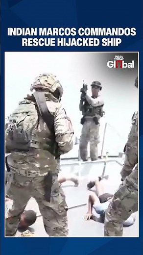 Indian Navy’s Daring Somalia Pirate Rescue Shows Elite MARCOS Power at Sea |#shorts