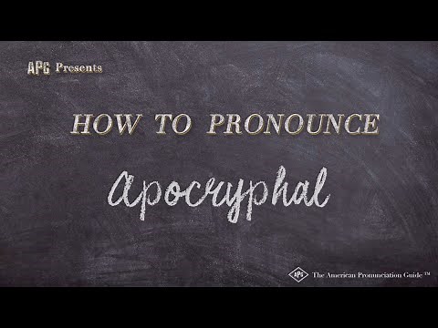 How to Pronounce Apocryphal (Real Life Examples!)