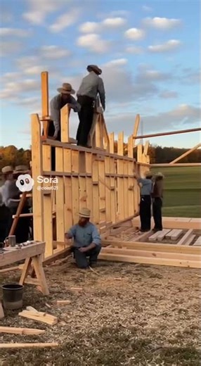 Barn Raising Speed Run: 2 Hours in 30 Seconds! 🚪🔨