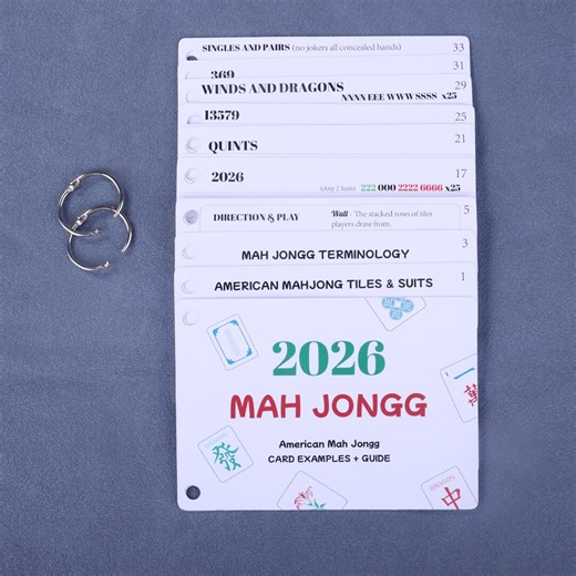 Premium Laminated Mahjong Guide 2026, Mahjong Cheat Sheet, Reference Guide, Mahjong Card Examples & Guide, Mahjong Player Gift - Etsy