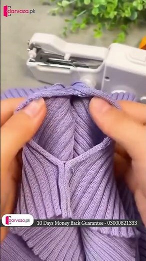 Works on clothes, curtains, and other fabrics Handy Stitch Hand Held Portable Sewing Machine