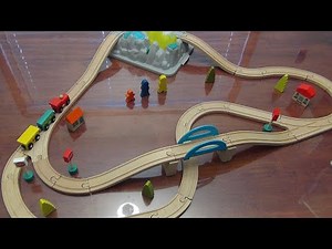 B Toys Wood & Wheels Train Set in a Bucket - Unboxing, Demonstration, and Review