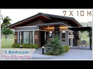 SMALL HOUSE DESIGN | 7 X 10 Meters (22.9 x 32.8 ft) | 3 Bedroom House idea