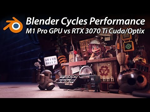 Blender 3.3 Cycles Performance: M1 Pro GPU vs RTX 3070 Ti CUDA vs RTX 3070 Ti Optix
