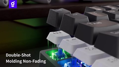 RGB Mechanical Gaming Keyboard Blue Switch, 104 Keys Full-Size Light Up Key-board with 11 Backlit Modes, Anti-Ghosting, Double-Shot ABS Keycaps, USB Wired Computer Key board for Windows PC Gamer