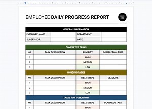 Employee Daily & Weekly Progress Report Template, Employee Daily and Weekly Progress Tracking Tool, Employee Daily and Weekly Activity Log - Etsy