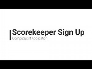 CompuSport: Scorekeeper Sign Up