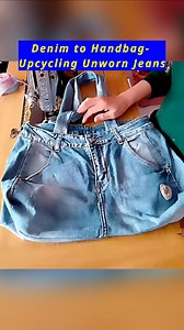 Denim to Handbag- Upcycling Unworn Jeans #handbag #denimbag #upcycledbag #sustainablefashion #upcycledfashion #SustainableStyle #upcycledclothing #SustainableFuture #sewingtutorial #craftingtogether #beginners #NationalCreativityDay #handbagsforwomen #satisfyingcraft #beginnersewing #diybeginners #makingvideo #satisfyingvideosdaily | All Girls' Things