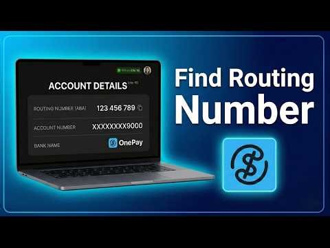 How To Find Routing Number On OnePay (2026) - Simple Guide