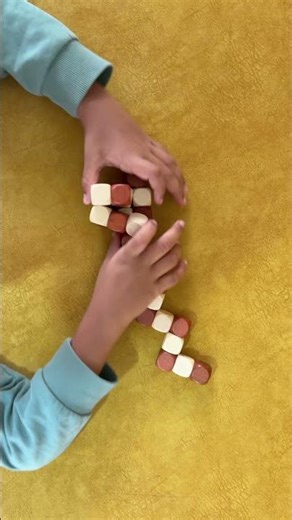 How to solve Wooden Snake Cube🤎🤍 #puzzle #cubing #rubikscube